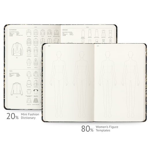 Chanel Vintage Pattern A4 fashionary sketchbook